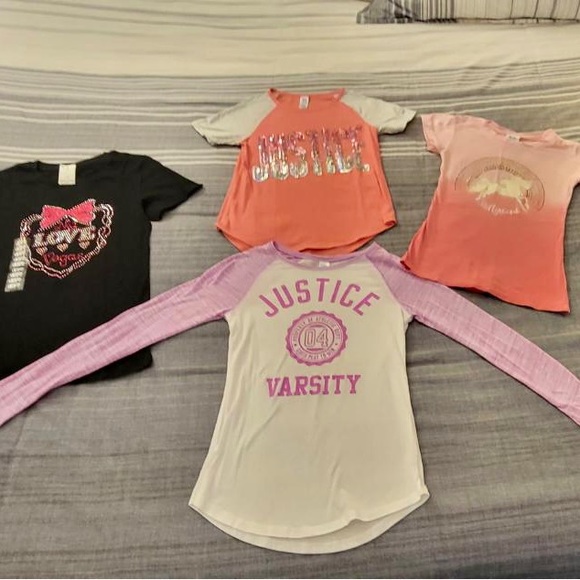 4 GIRLS SIZE 8 SHIRTS SET - Picture 2 of 12